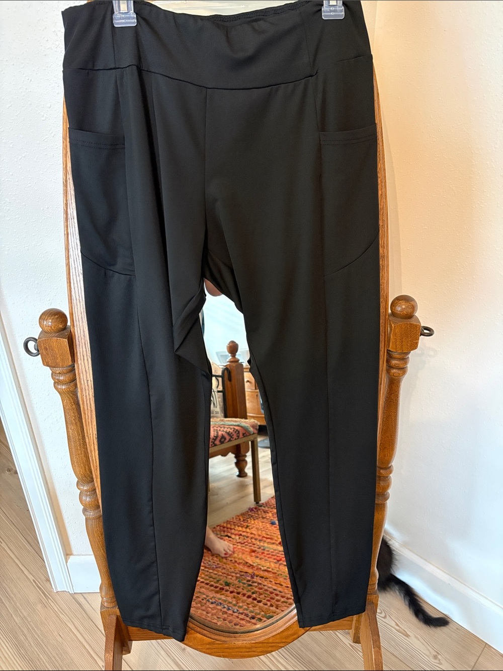 SHEIN Black Curve Pull-On Leggings